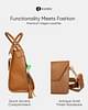 Rashki Fero Tan Women'S 15.6" Laptop Bag Office Bag Sling Shoulder Tote Bag Big Size Work Bag