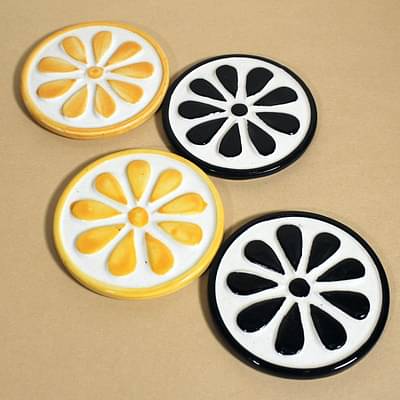 Servd Sunny Side Coasters- Set Of 4 image