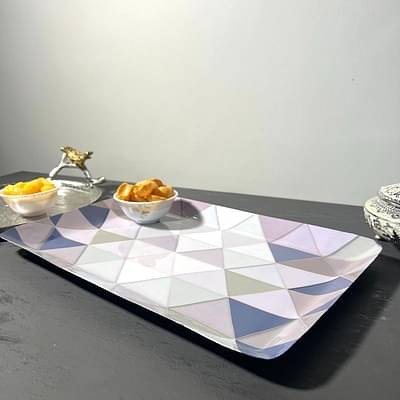 Servd Mauve Drama Tray | Large | Metal image