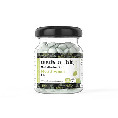 teeth-a-bit Multiprotection Cardamom Fennel Mint Mouthwash Bits |Equal to 1200ml of liquid mouthwash (60 Count) image