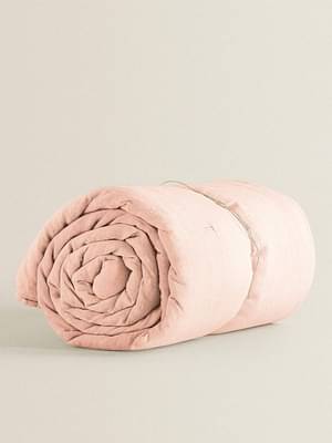 The Baby Atelier 100% Organic Queen Duvet Cover Neutral Pink image