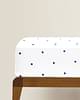 The Baby Atelier 100% Organic Fitted Crib Sheet Cream & Navy Dots