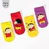 Shinchan: Playful Music Socks - 4 Pairs