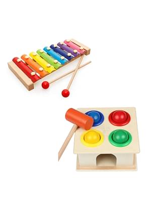 Trinkets-More---Hammer-Ball-Musical-Xylophone-Musical-Toy-Wooden-Pounding-Bench-With-Box-Case-Instrument-For-Kids-2-Years-Hammer-Ball-Xylophone-