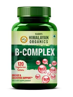 Vlado-s-Himalayan-Organics-Vitamin-B-Complex-with-100-RDA-B1,-B2,-B3,-B5,-B6,-B7,-B9-B12-|-Hair-Growth,-Energy-Immunity-|-Youthful-Skin---120-Veg-Tablets
