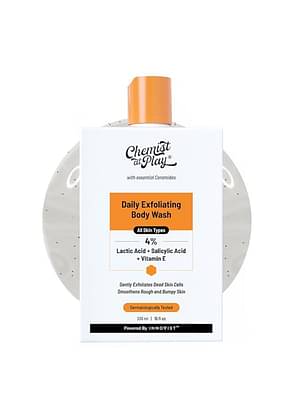 Chemist At Play Exfoliating Body Wash - Lactic Acid, Salicylic Acid | Shower Gel For Women & Men (236 Ml) image