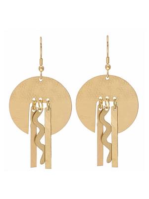 Artizen Handmade Brass Fringe Earrings image