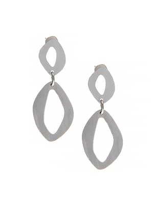 Artizen Handmade Silver Marquise Earrings image