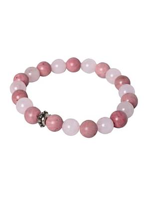 Bamboology | Healing gemstone bracelet Rose Quartz and Rhodonite image