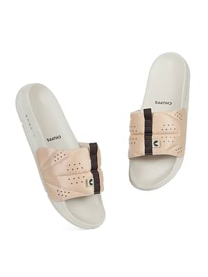 Chupps Men Turbo Beige Casual Slider & Flipflop image