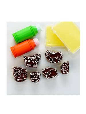 Little-Jamun-Handmade-Block-Print-Wooden-Stamps---Farm-Animals