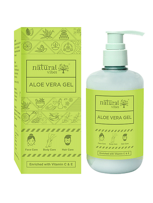 Natural-Vibes-Aloe-Vera-Gel-With-Vitamin-C-E-For-Face,-Hair-Body-300-Ml-