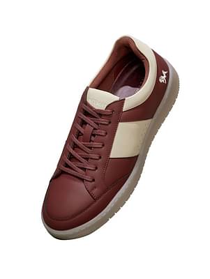 Neeman's City Strides For Men | Sneakers For Men | Comfortable & Durable | Maroon/Beige image
