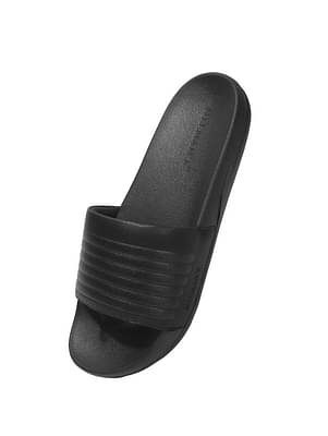 Neeman's Footbed Slides For Women | Sliders For Women | Lightweight, Comfortable & Durable Black image
