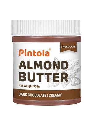Pintola Almond Chocolate Spread Creamy | High Protein & Fiber | Gluten & Cholesterol Free | Crispy | Rich In Vitamins & Anti-Oxidants | Made With Dark Chocolate image