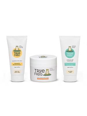 TRue-FRoG-Shampoo-for-Curls-150-Ml-Everyday-Hair-Conditioner-150-Ml-and-Deep-Conditioner-200-Gm-