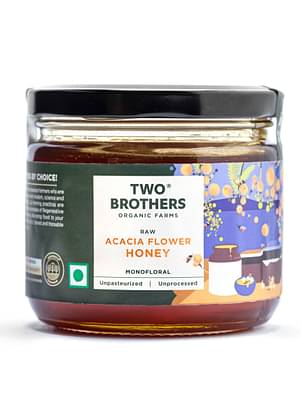 Two Brothers Organic Farms Acacia Apiary Honey | Raw Mono-Floral Unfiltered Unpasteurized - 350 gm image