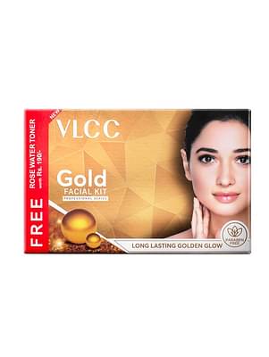VLCC Gold Facial Kit - - 300 G With Free Rose Water Toner - 100 Ml image