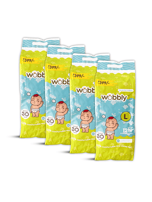 Wobbly Baby Diaper Pants (L) - 120 count image