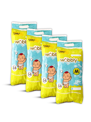 Wobbly Baby Diaper Pants (M) - 136 count image