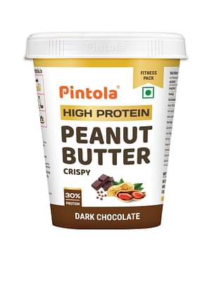 Pintola High Protein Dark Chocolate Peanut Butter - Crispy With 30G Protein & 6.2G Fiber image