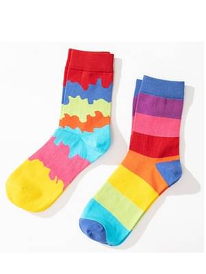 Colorful Rainbow Socks - 2 Pairs image