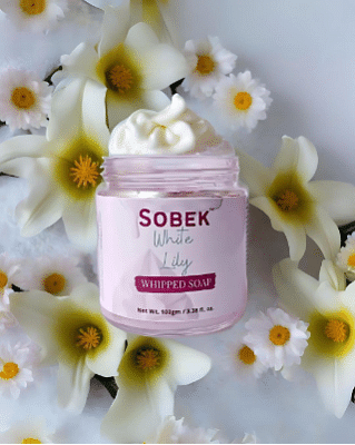 Sobek Naturals White lily whipped cream soap 100 g