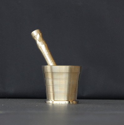 Indian Barthan Brass Mamjista / Mortar